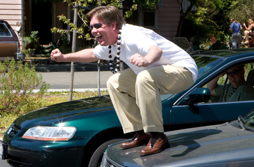 Zack crapping on a hood